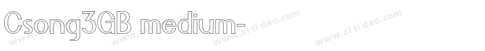 Csong3GB medium字体转换